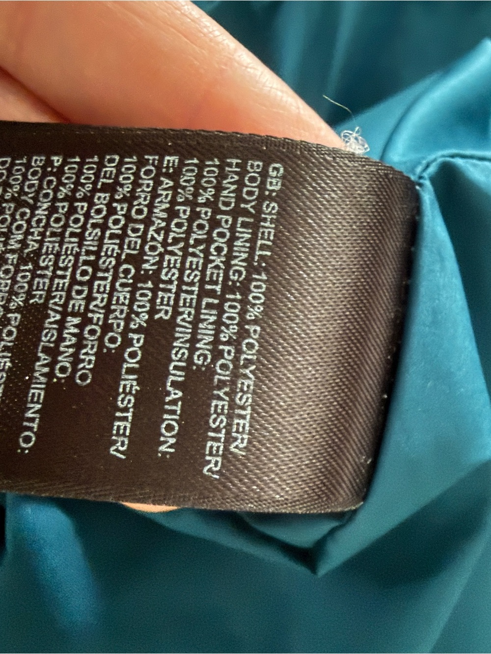 The North Face Women’s Small Quilted Teal Insulated Hooded Jacket Coat - Picture 9 of 9